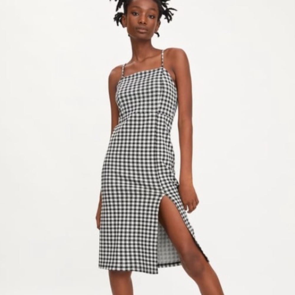 Zara Gingham Midi Dress